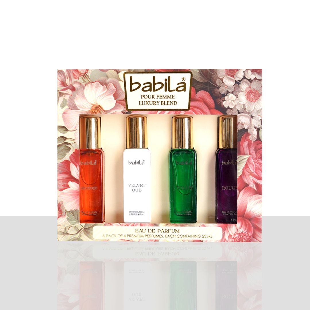 Babila Pour Femme Luxury Blend Perfume Set Of 4 Combo, 80ml Buy at Indicrest Image 2