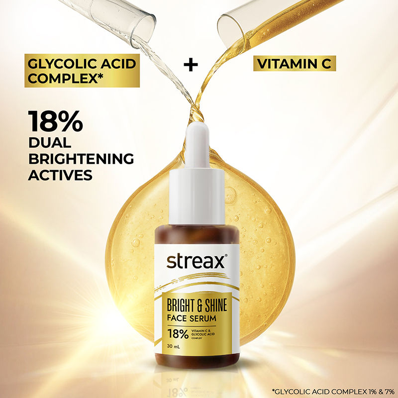 Streax Bright & Shine Face Serum For Brightening, Dark Spots Reduction, 30ml Buy at Indicrest Image 6