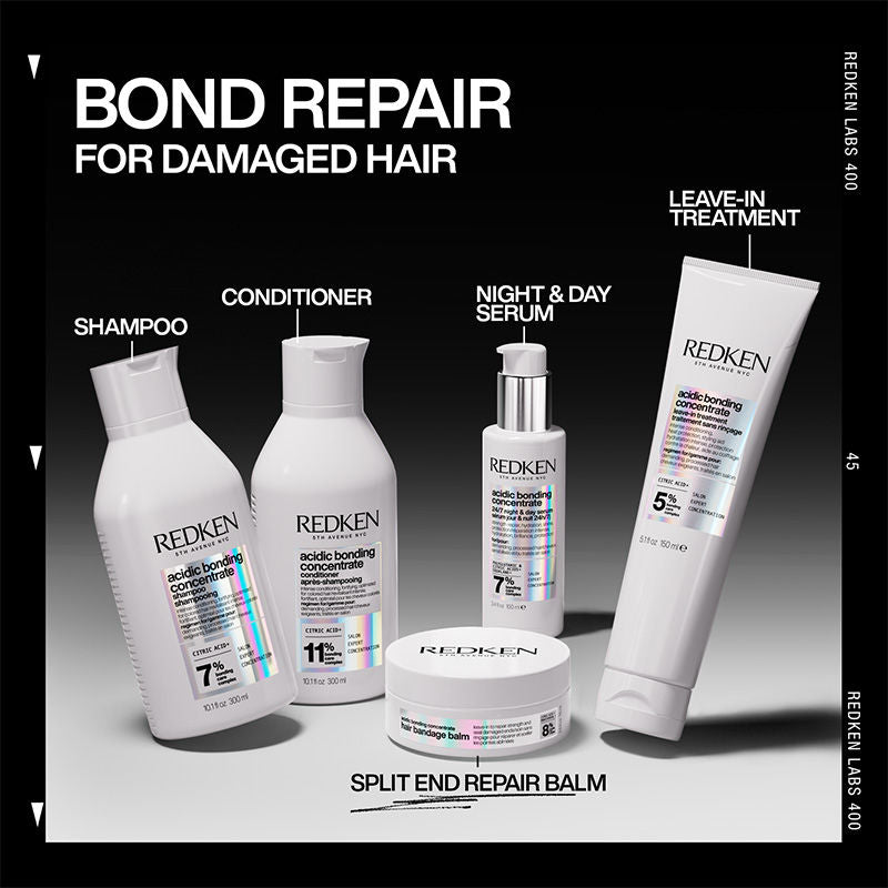 Redken Acidic Bonding Concentrate Sulphate Free Shampoo - Bond Repair For Damaged Hair, 300ml