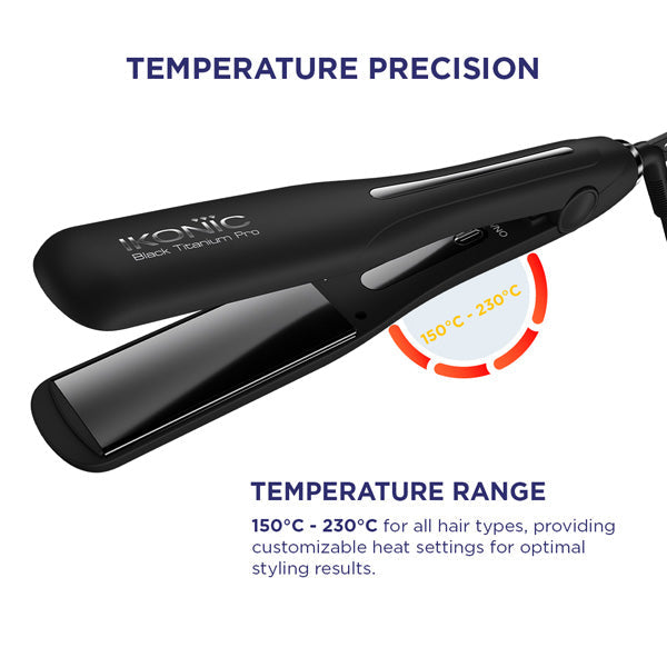 Ikonic Professional Black Titanium Pro Hair Straightener Buy at Indicrest Image 3