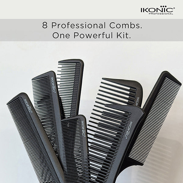 Ikonic Professional Pro Comb Set- (Set of 8 Pieces) Buy at Indicrest Image 5