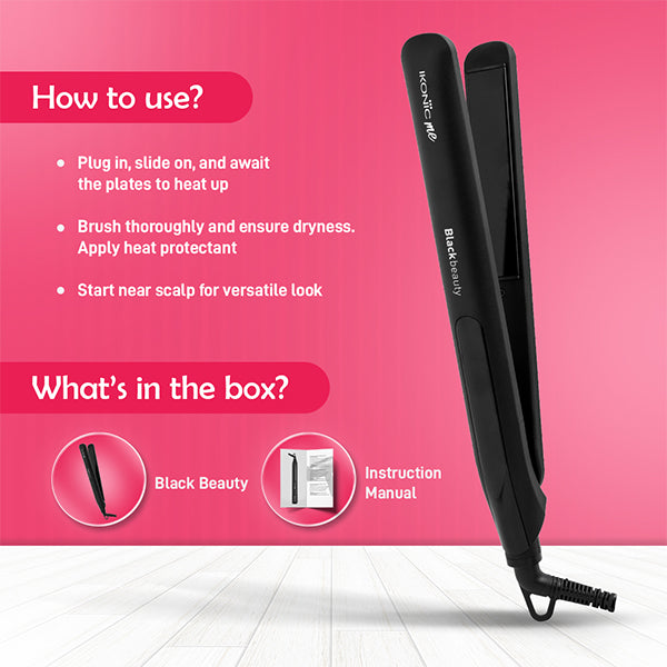 Ikonic Me Black beauty Hair Straightener Buy at Indicrest Image 8