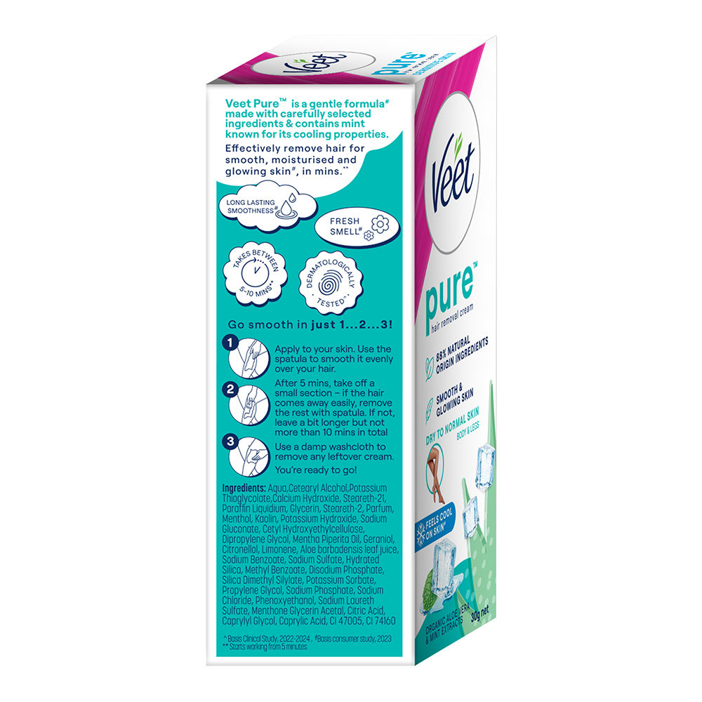 Veet Pure Hair Removal Cream For Women For Dry To Normal Skin, 30g Buy at Indicrest Image 6