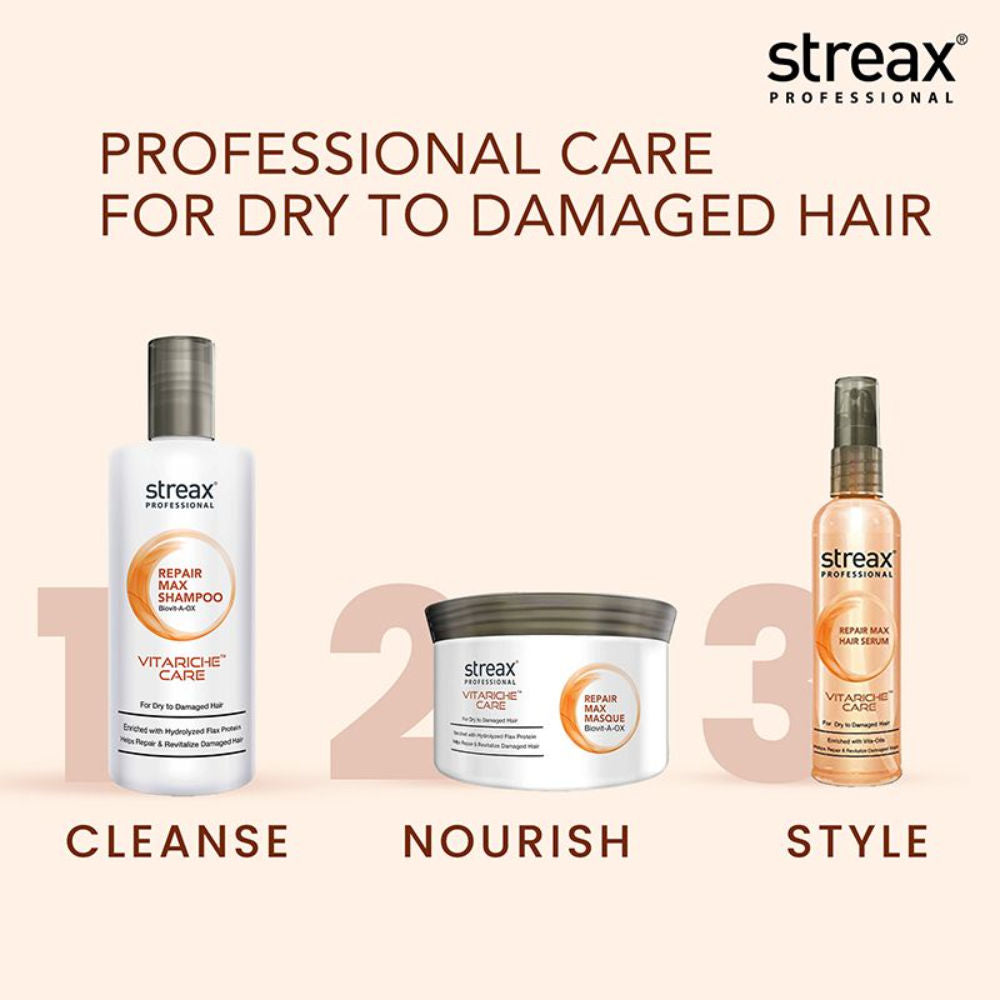 Streax Professional Vitariche Care Repair Max Hair Serum, 100ml Buy at Indicrest Image 9