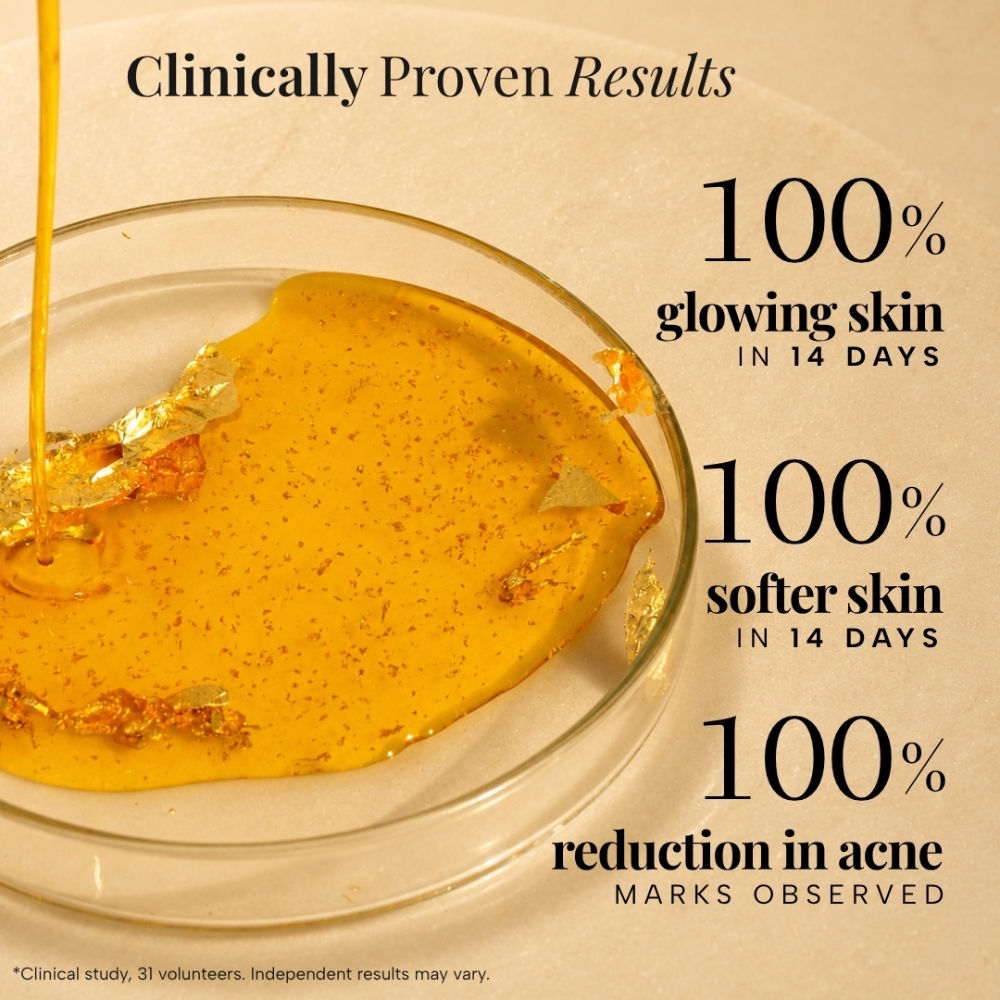 RAS Luxury Oils 24K Gold Radiance Beauty Boosting Face Elixir Serum For Glowing Skin, 15ml