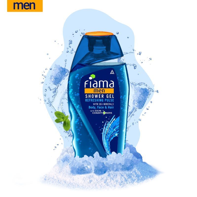 Fiama Men Shower Gel Refreshing Pulse, Body Wash for Fresh Looking Skin with Sea Minerals, 250ml Buy at Indicrest Image 4