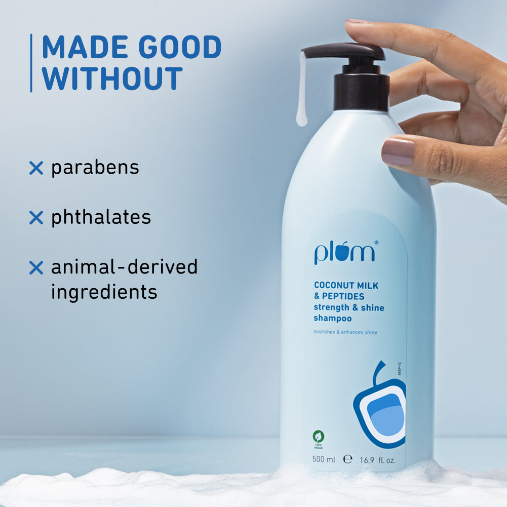 Plum Coconut Milk & Peptides Shampoo | Softens Strands | Nourishes Hair, 500ml Buy at Indicrest Image 9