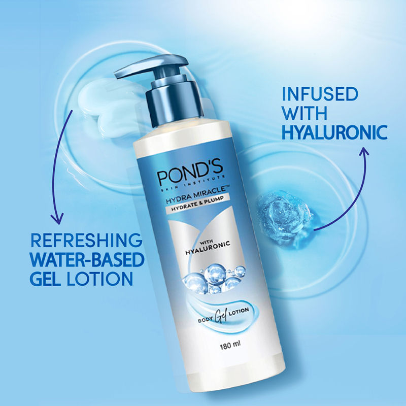 Pond’s Hydra Miracle With Hyaluronic Body Gel Lotion, 180ml Buy at Indicrest Image 4