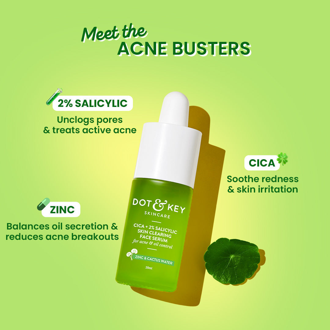 Dot & Key Cica + 2% Salicylic Acid Serum for Acne, 30ml Buy at Indicrest Image 5