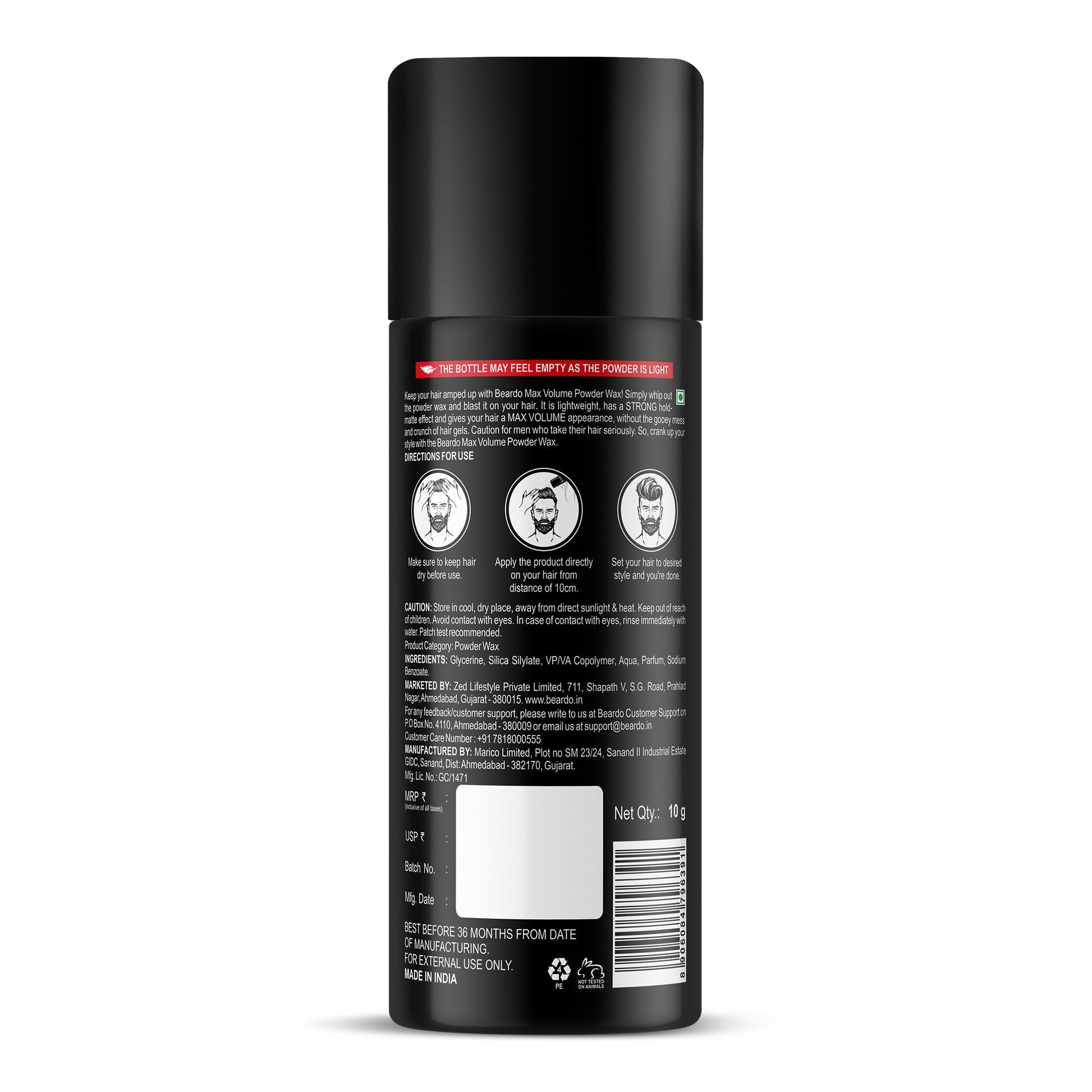 Beardo Powder Wax – Matte Finish