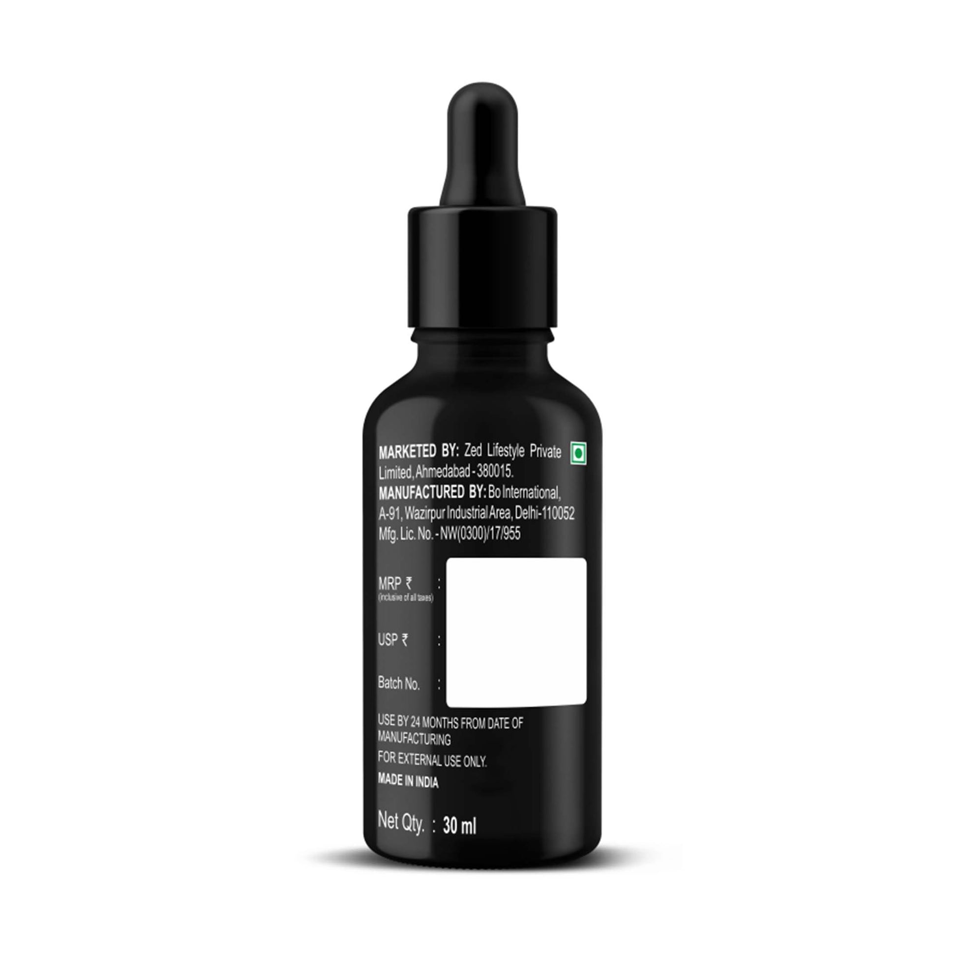 Dropper dispensing Beardo Serum onto hand.
