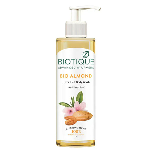 Biotique Almond Ultra Rich Body Wash 200ml - Indicrest Buy at Indicrest