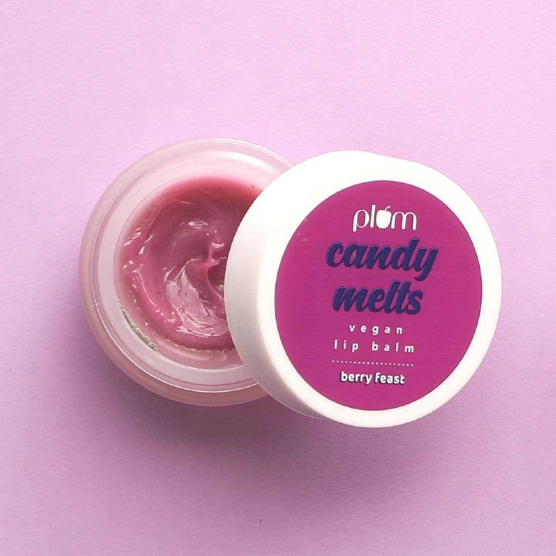 Plum Candy Melts Vegan Lip Balm | Berry Feast | Nourishes & Protects | Sheer-Tint | Velvety Smooth, 12g Buy at Indicrest Image 2