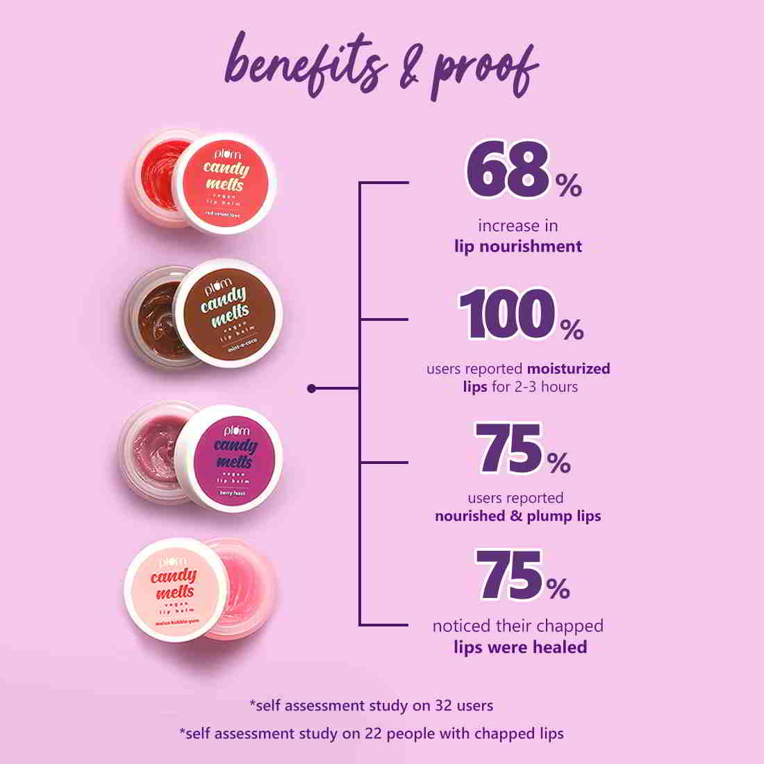 Plum Candy Melts Vegan Lip Balm | Berry Feast | Nourishes & Protects | Sheer-Tint | Velvety Smooth, 12g Buy at Indicrest Image 3