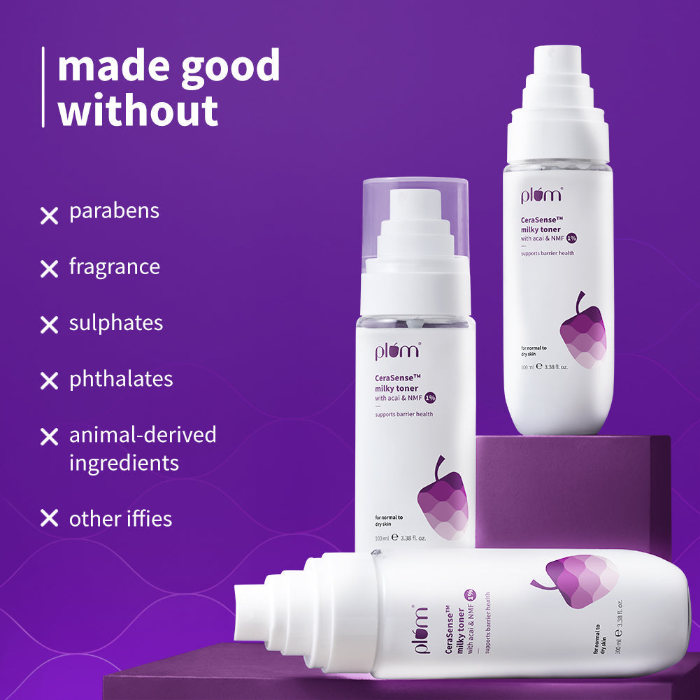 Plum CeraSense™ Milky Toner with Ceramides & Peptides | Instant Barrier Repair | Intense Moisturization | Dermat-Tested, 100ml Buy at Indicrest Image 7