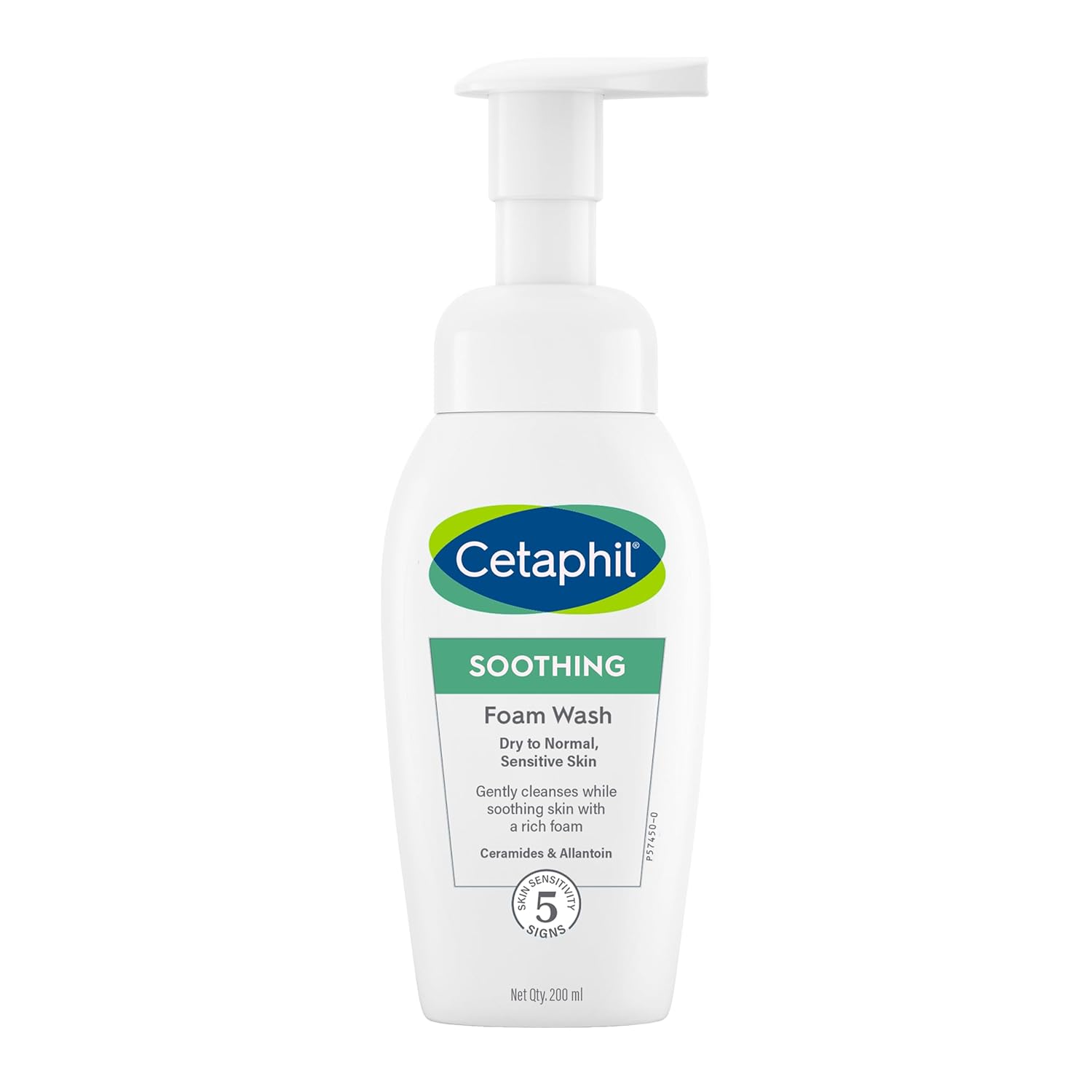 Cetaphil Soothing Foam Wash 200ml front view bottle Buy at Indicrest