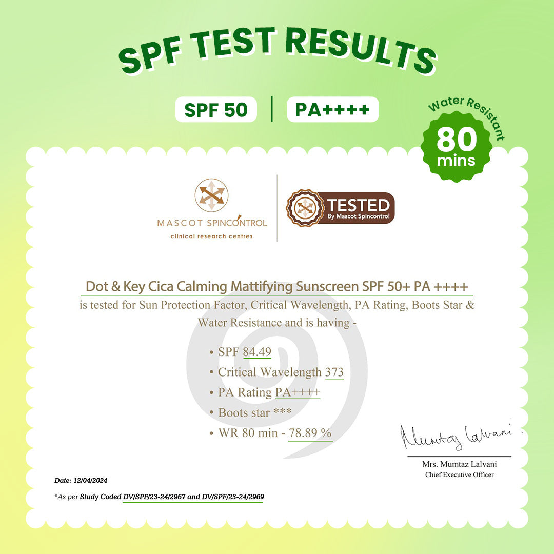 Dot & Key Cica + Niacinamide Matte Sunscreen SPF 50+ PA++++, 80g Buy at Indicrest Image 2