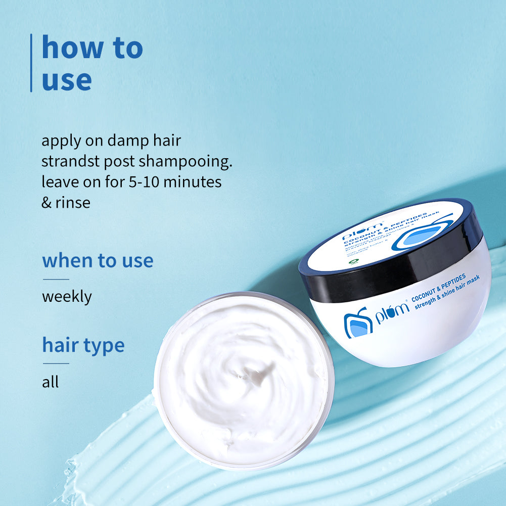 Plum Coconut & Peptides Hair Mask for Dry Hair | Softens Strands | Nourishes Hair, 200g Buy at Indicrest Image 6