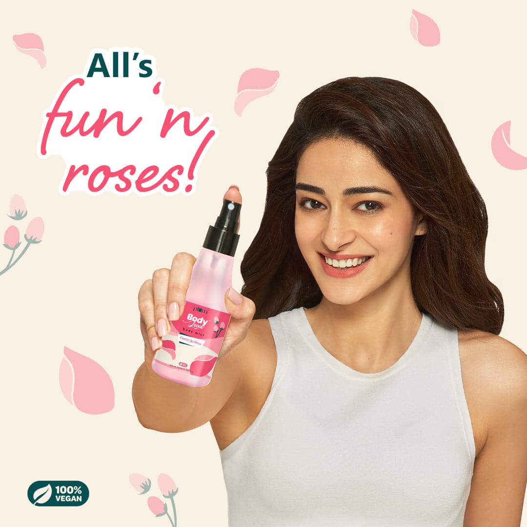 Plum Feelin' So Rose Body Mist by Plum BodyLovin' | Long Lasting | Travel-Friendly | Musky Rose Fragrance | Perfume Body Spray, 150ml Buy at Indicrest Image 3