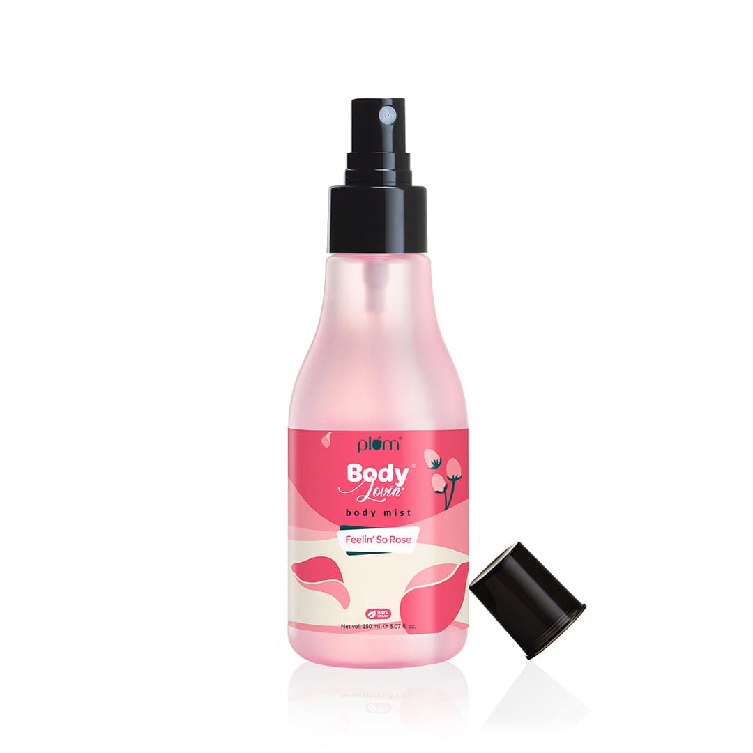 Plum Feelin' So Rose Body Mist by Plum BodyLovin' | Long Lasting | Travel-Friendly | Musky Rose Fragrance | Perfume Body Spray, 150ml Buy at Indicrest Image 8