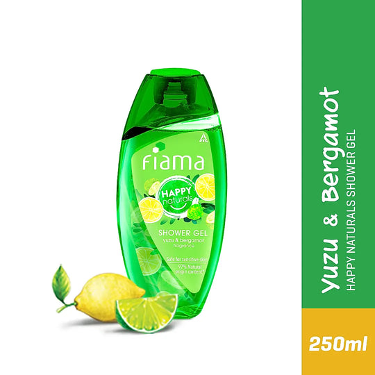 Fiama Happy Naturals Shower Gel, Yuzu & Bergamot 250ml - Indicrest Buy at Indicrest