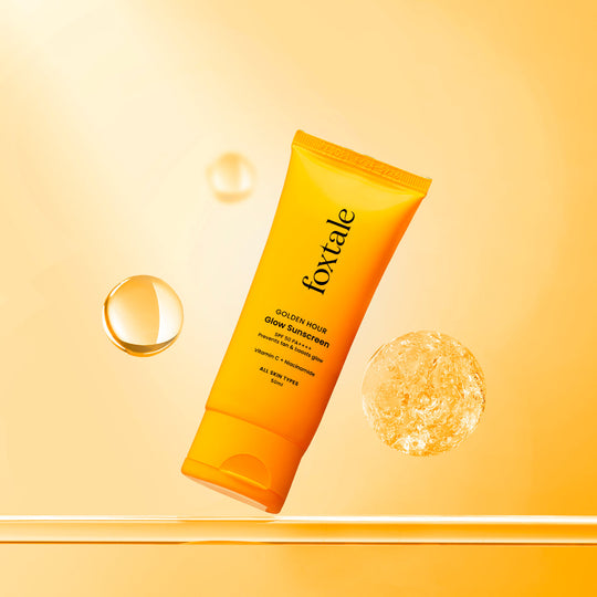 Foxtale SPF 50 Glow Sunscreen Bright and Protected Skin With Vitamin C + Niacinamide, 50ml Buy at Indicrest
