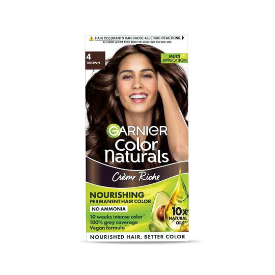 Garnier Color Naturals Shade 4 Brown Hair Colour Front Pack Buy at Indicrest