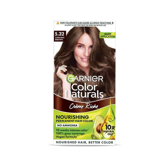 Garnier Color Naturals Caramel Brown Hair Colour Box Front Buy at Indicrest