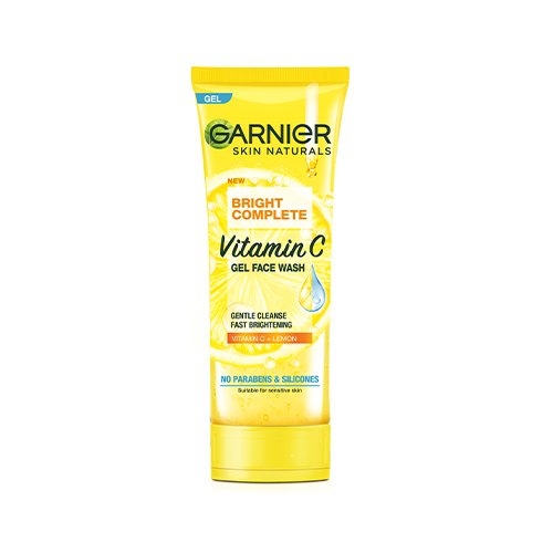 Garnier Bright Complete Vitamin C Gel Facewash 100g Tube Front View Buy at Indicrest