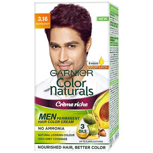 Garnier Men Color Naturals Hair Colour Shade 3.16 Burgundy (30ml+30g) Buy at Indicrest