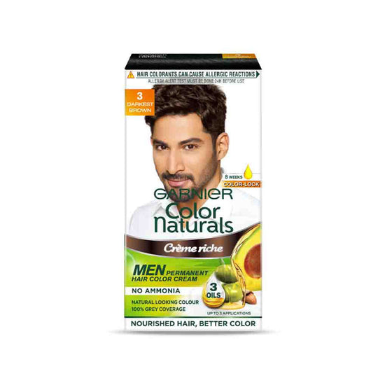 Garnier Men Hair Color Shade 3 product pack front view Buy at Indicrest