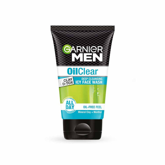 Garnier Men Oil Clear Clay D-Tox Facewash front view Buy at Indicrest