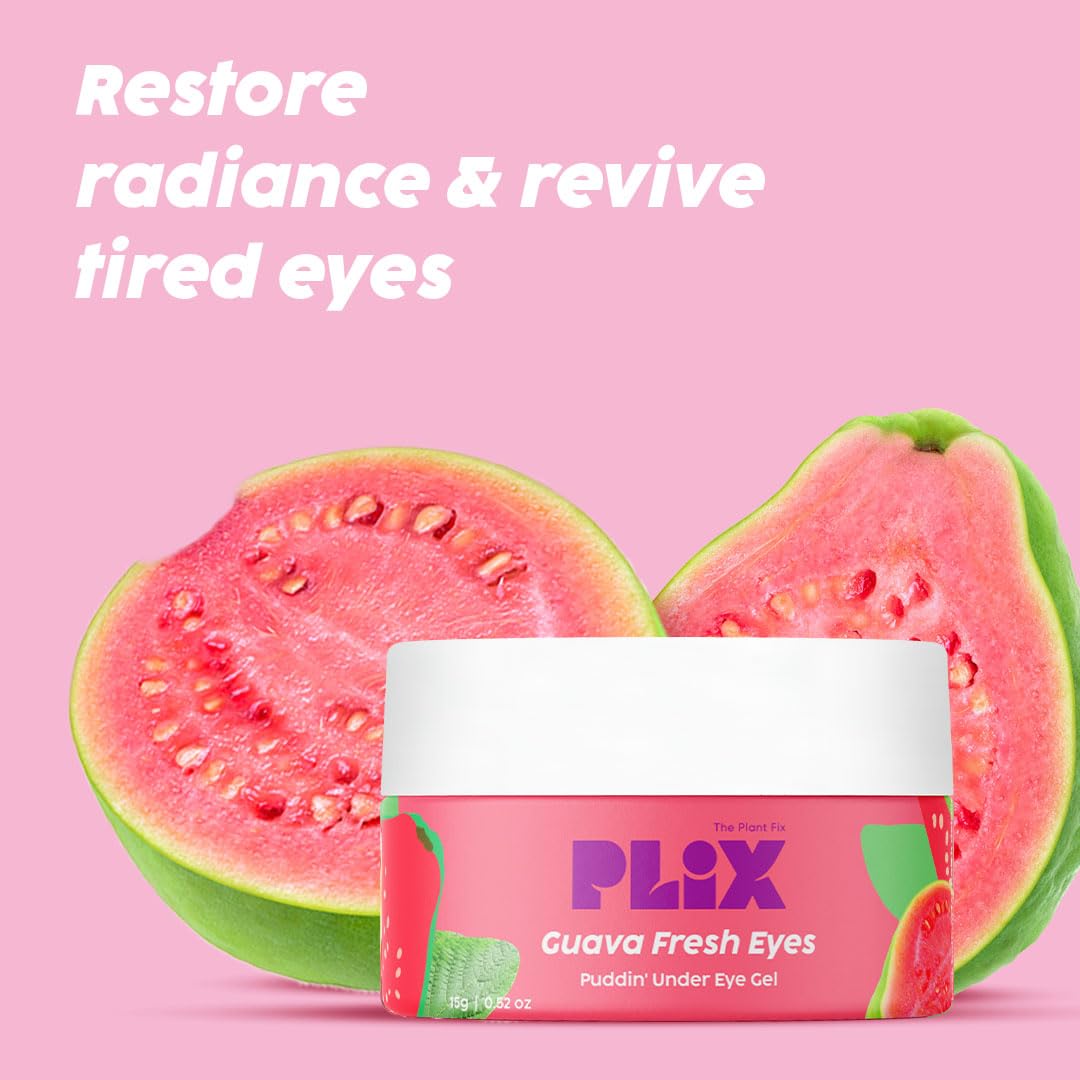 Plix Guava Under Eye Gel for Reducing Dark Circles With 3% Niacinamide, 15g Buy at Indicrest Image 2
