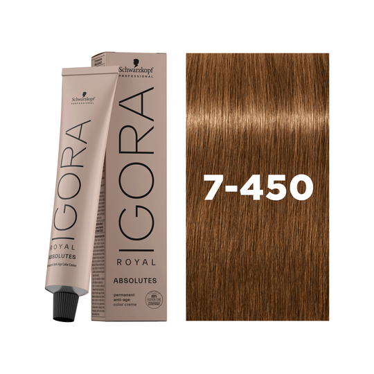 Schwarzkopf Professional Igora Royal Absolutes 7-450 Medium Blonde Beige Gold Natural, 60ml Buy at Indicrest
