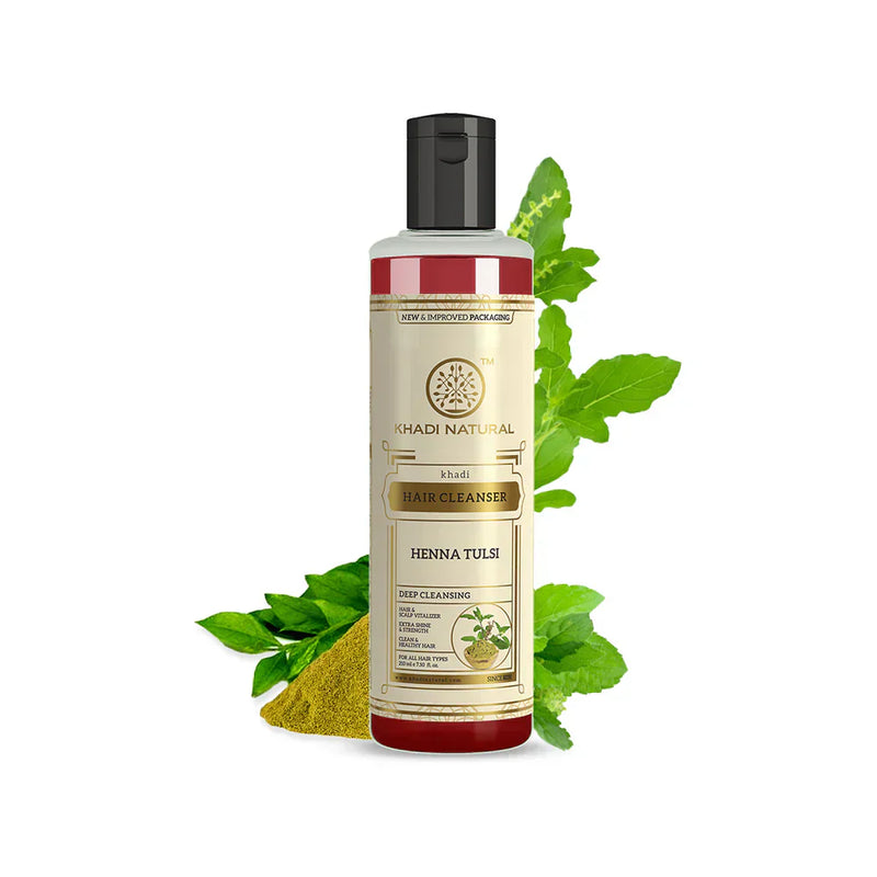 Khadi Henna Tulsi Hair Cleanser 210ml - Indicrest Buy at Indicrest