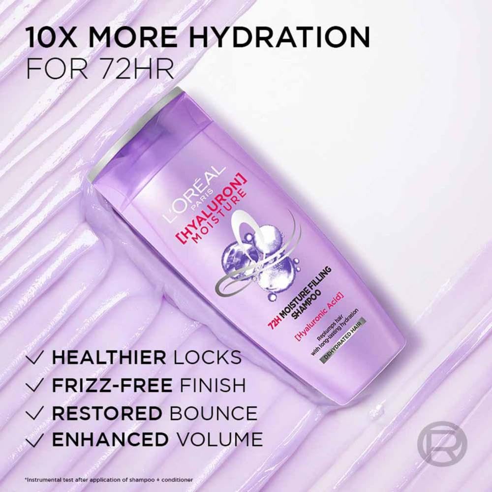 L'Oreal  Paris Hyaluron Moisture 72HR Shampoo with Hyaluronic Acid – 180ml5