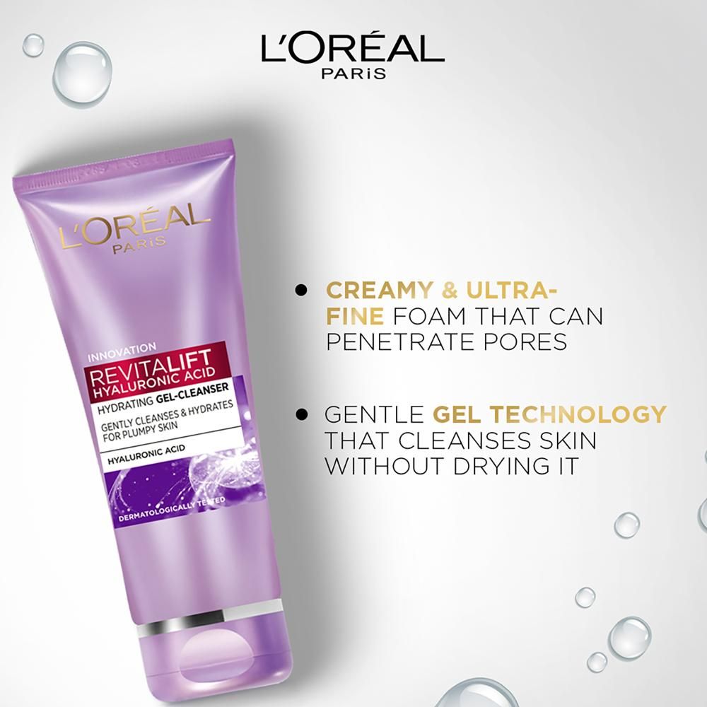 L'Oreal  Paris Revitalift Hyaluronic Acid Hydrating Gel Cleanser (100ml)5