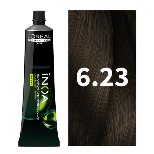 L'Oreal Professionnel Paris iNOA – 6.23 (Dark Iridescent Golden) Ammonia-Free Hair Color, 60g at Indicrest Buy at Indicrest