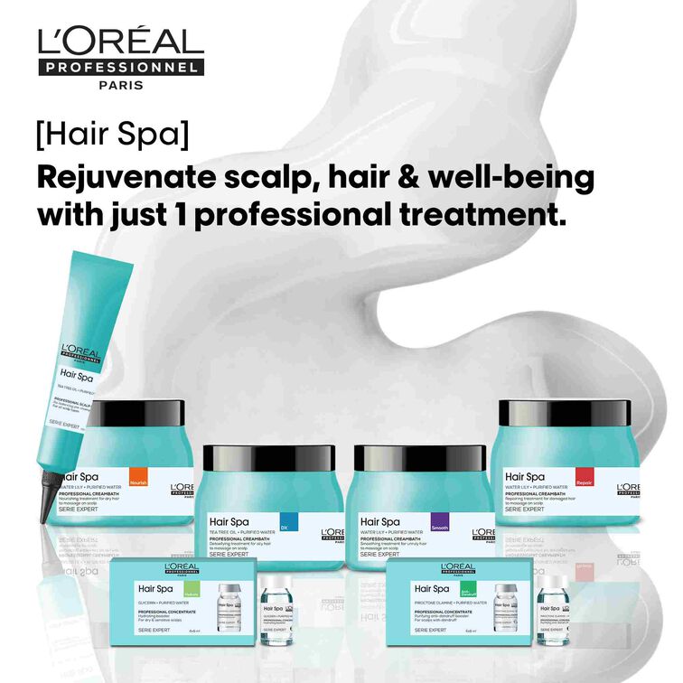 L’Oreal hair smoothing creambath 490 g packaging view Indicrest