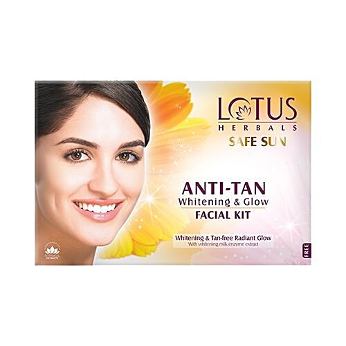Lotus Herbals Safe Sun Anti-Tan Whitening & Glow Facial Kit - Indicrest Buy at Indicrest Image 3