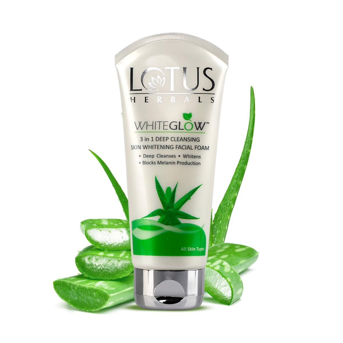 Lotus Herbals WhiteGlow 3-In-1 Deep Cleansing Skin Whitening Facial Foam (100g) - Indicrest Buy at Indicrest Image 7