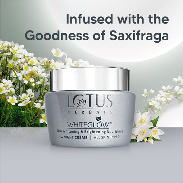 Lotus Herbals Cream, White Glow Skin Whitening & Brightening Nourishing Night Creme (40g) - Indicrest Buy at Indicrest Image 4