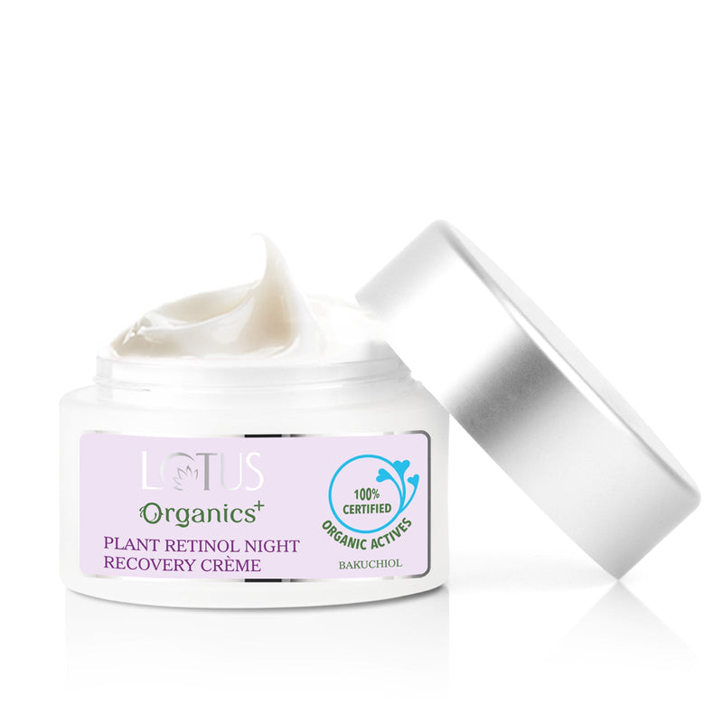 Lotus Organics+ Bakuchiol Plant Retinol Night Recovery Creme, 30g – Anti-Aging & Skin Repair Buy at Indicrest