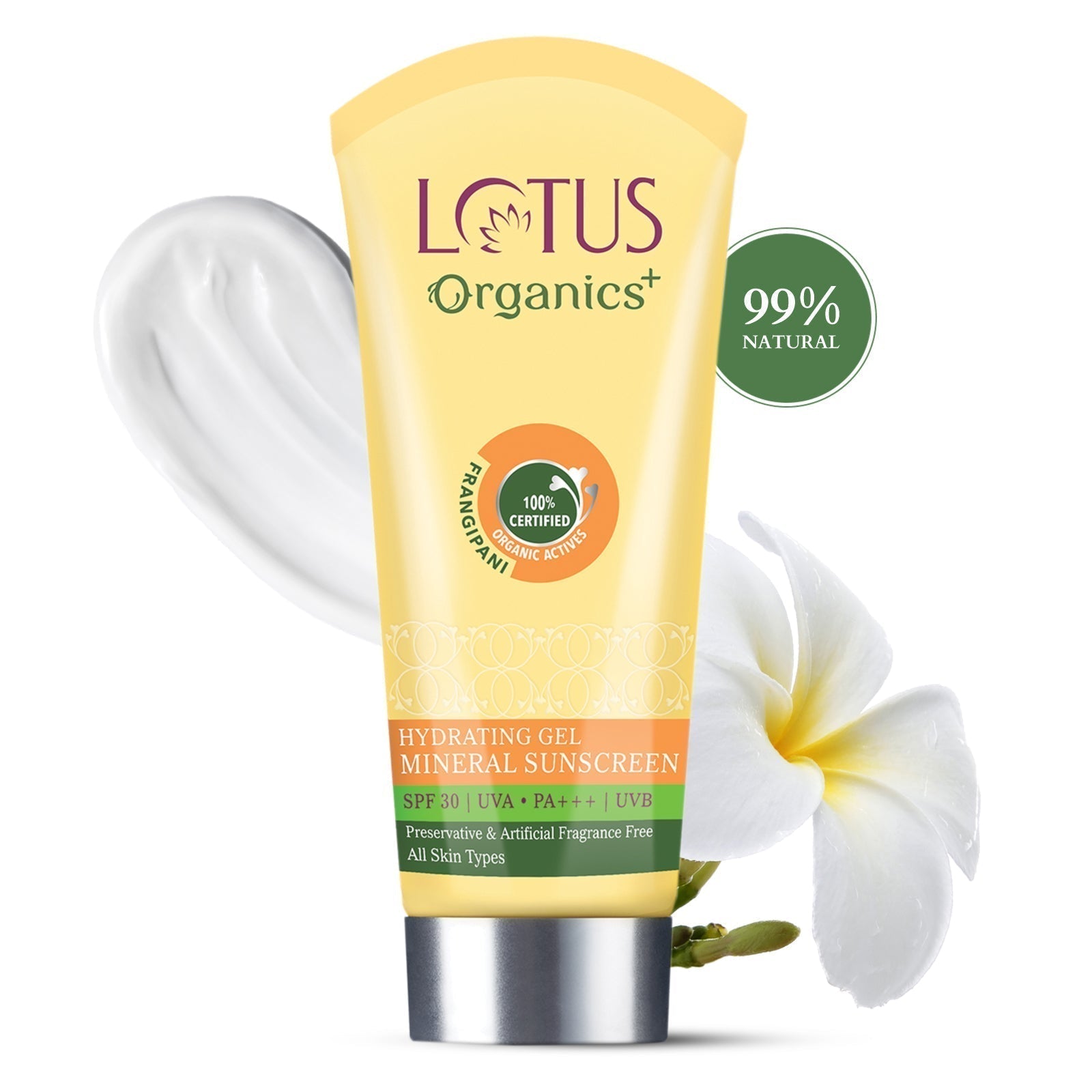 Lotus Organics+ Hydrating Gel Mineral Sunscreen, 50g – SPF 30 Protection & Moisture Buy at Indicrest