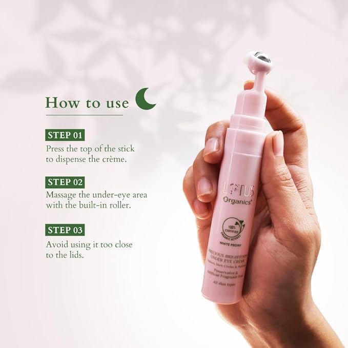 LOTUS ORG Precious Brightening Under Eye Creme 15ml - Indicrest Buy at Indicrest Image 6