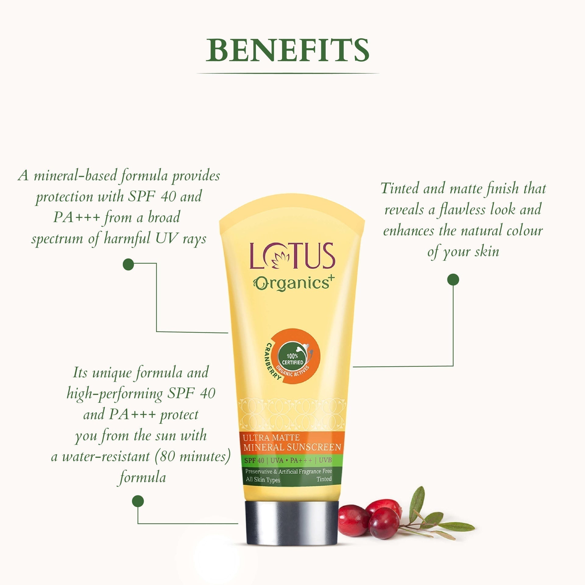 LOTUS ORG Ultra Matte Mineral Sunscreen SPF40 100g - Indicrest Buy at Indicrest Image 6