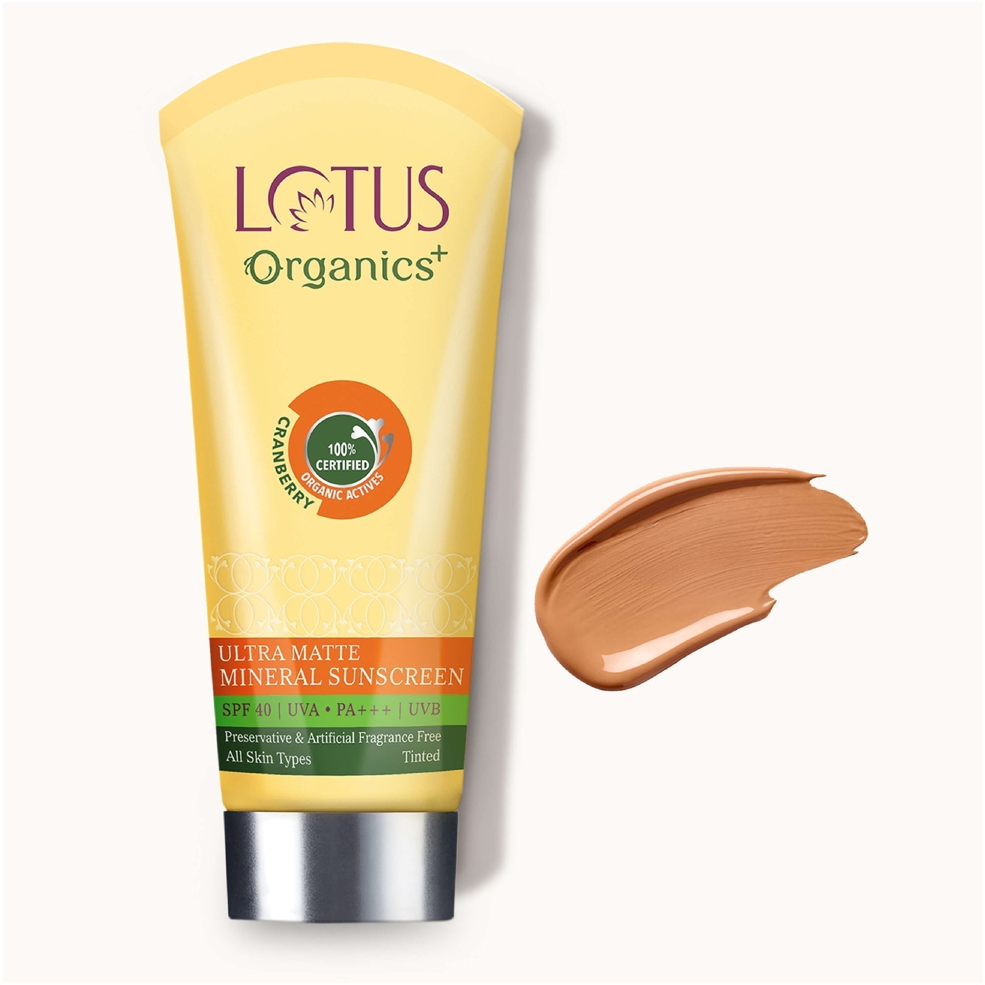Lotus Organics Ultra Matte Mineral Sunscreen SPF 40 PA+++ (50g) | Oil-Free, Matte Finish Buy at Indicrest Image 2