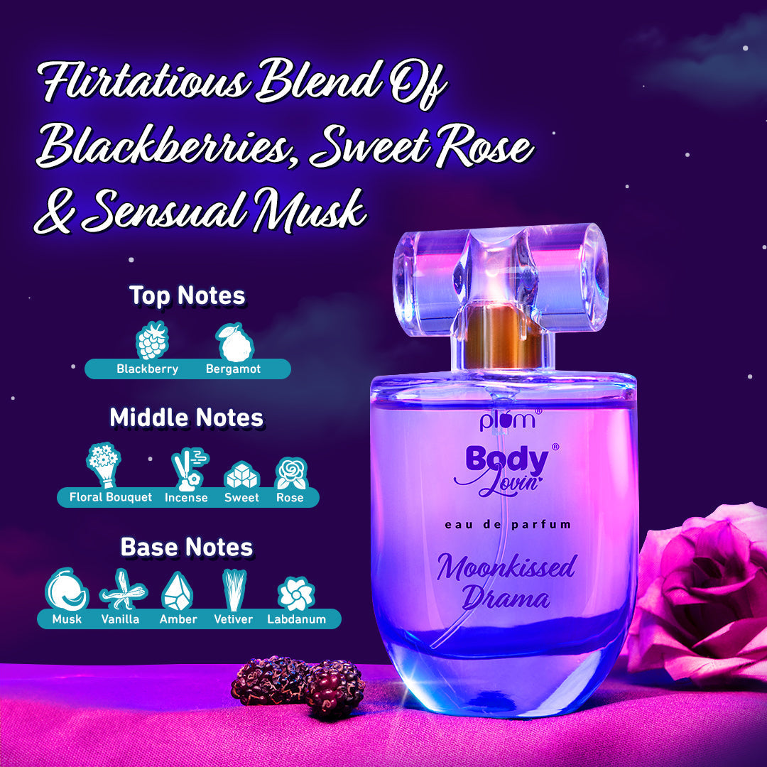Plum Moonkissed Drama Eau De Parfum (Perfume) by Plum BodyLovin' | Long Lasting | Floral-Musky Fragrance | Supremely Luxurious | Perfect For All Occasions, 50ml Buy at Indicrest Image 5