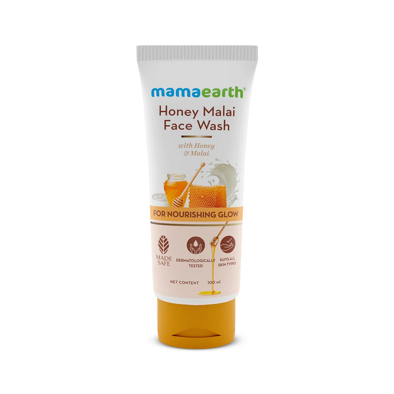 Mamaearth Honey Malai Face Wash, 100ml - Indicrest Buy at Indicrest