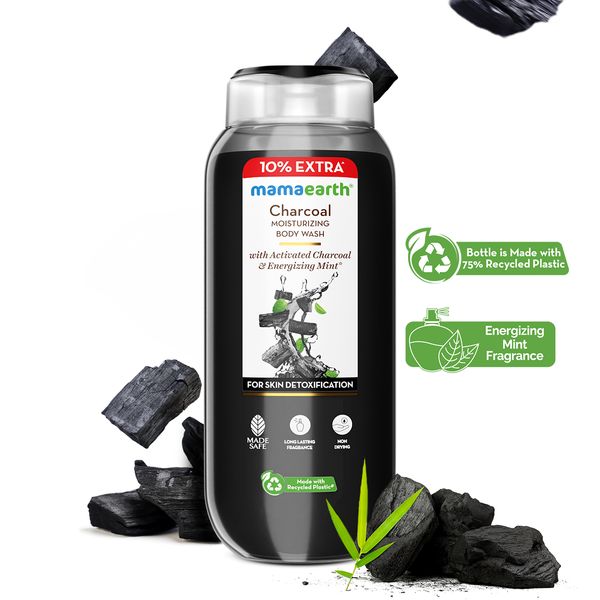 Mamaearth Activated Charcoal Body Wash with Mint